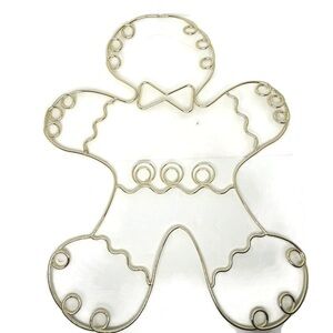 Gold Wire Gingerbread Man Wall Accent